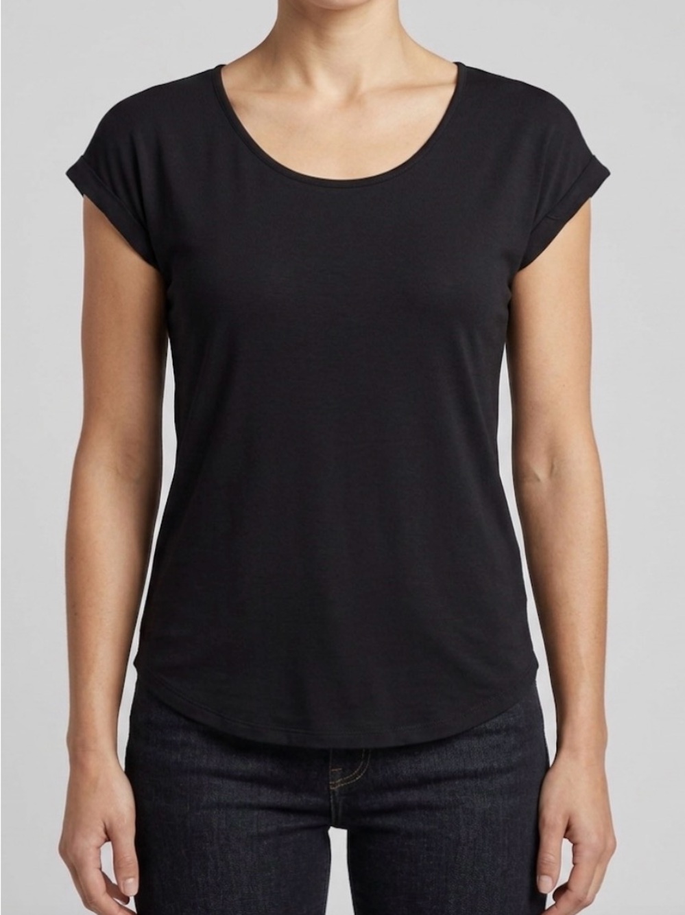 ❤️ Tahari short sleeve tulip sleeve round neck stretch top